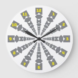 yellow grey 2021 colours large clock