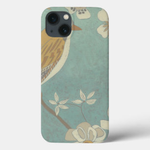 Yellow, Grey and Beige Bird Perched on a Branch iPhone 13 Case