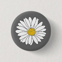 Yellow Grey and White Daisy