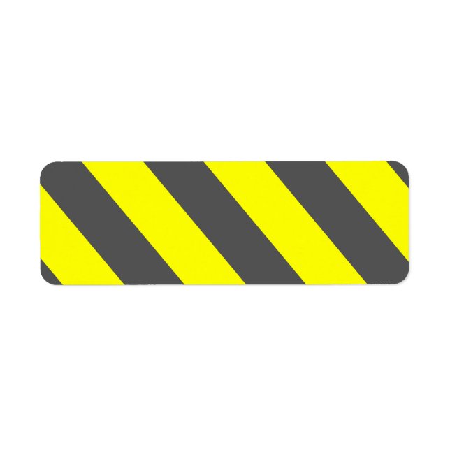 Yellow Grey Attention Warning Stripes (Front)