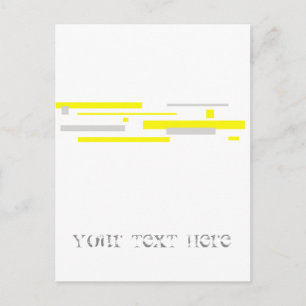 Yellow Grey Blocks Abstract Art Postcard