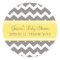 Yellow Grey Chevron Baby Shower Favour Stickers