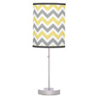 Yellow & Grey Chevron Lamp