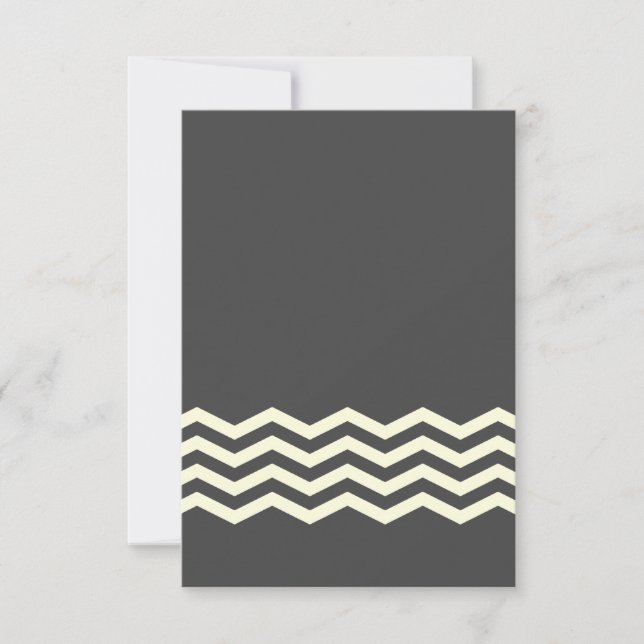 Yellow & Grey Chevron RSVP (Front)