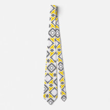 Yellow Grey Diamond Pattern