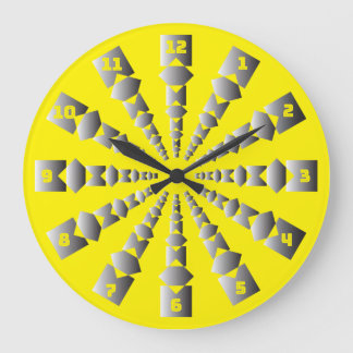 yellow grey gradient clock dial