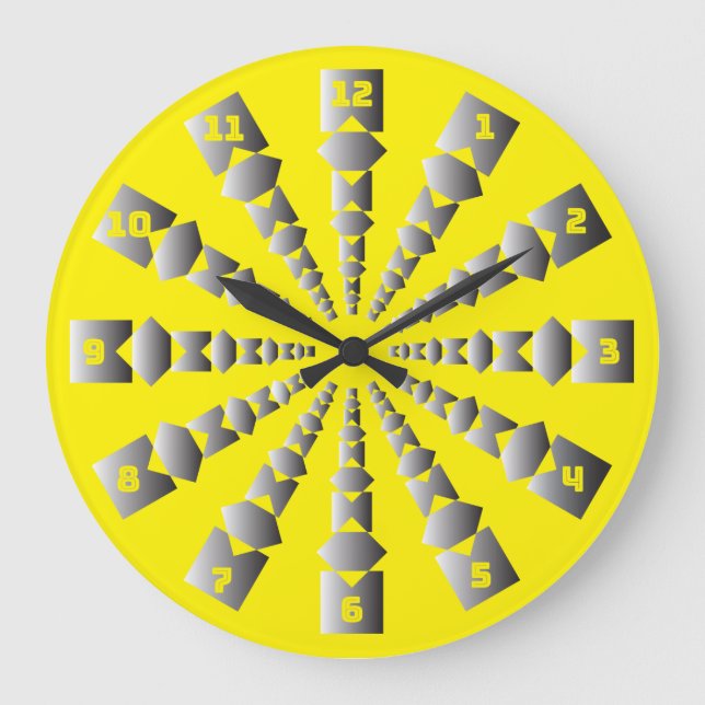 yellow grey gradient clock dial (Front)