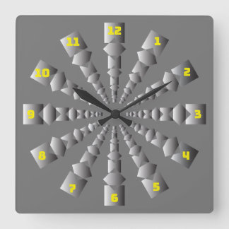 yellow grey gradient clock dial
