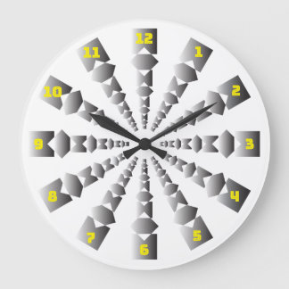 yellow grey gradient clock dial