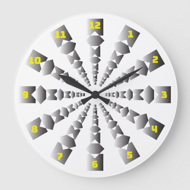 yellow grey gradient clock dial (Front)