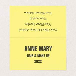 Yellow Grey Grey Beauty Hair Salon 2022 Business Card