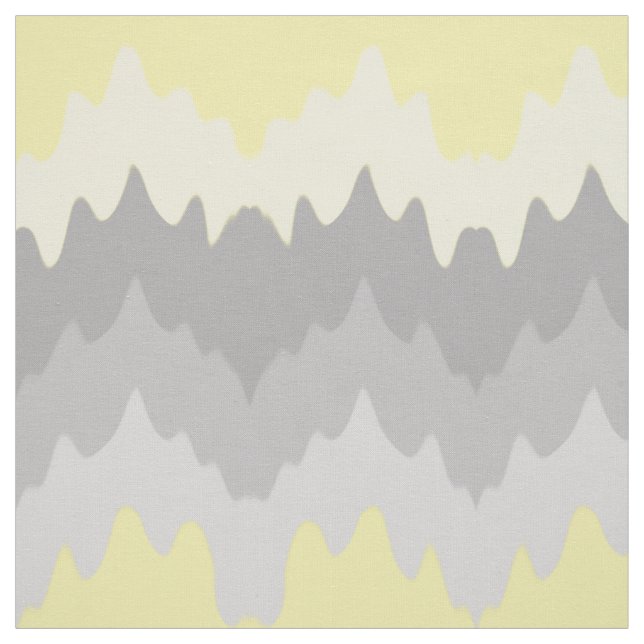 Yellow Grey Grey Ombre Chevron Zigzag Fabric (Swatch)