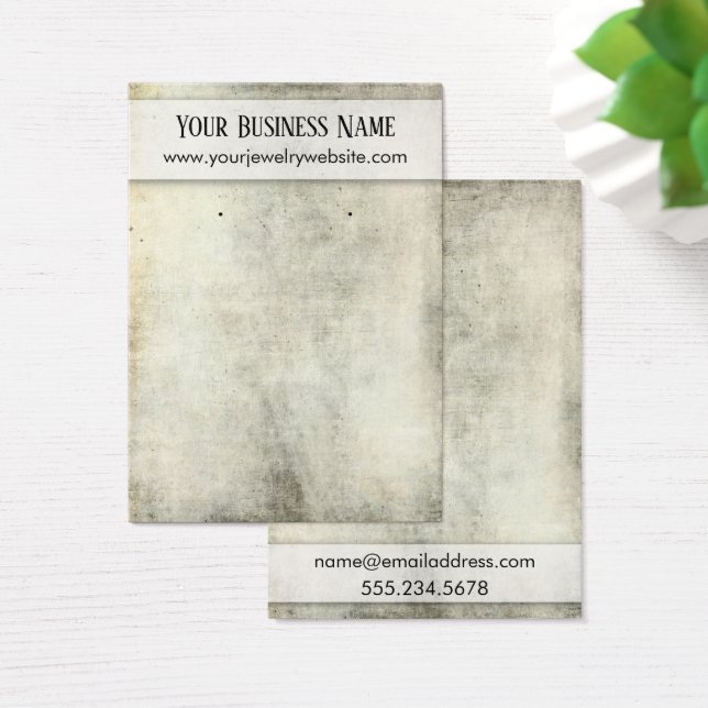 Yellow Grey Grunge Earring Holder Display Cards (Desk)