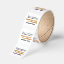 Yellow, Grey Promotional Business Logo Stickers