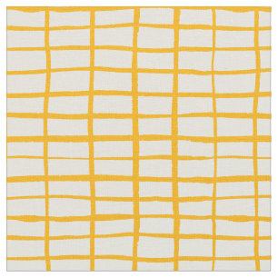 Yellow grid simple pattern fabric