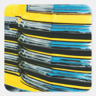 Yellow Grill Square Sticker