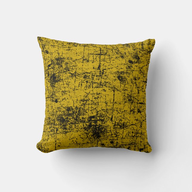 Yellow Grunge Cushion (Front)