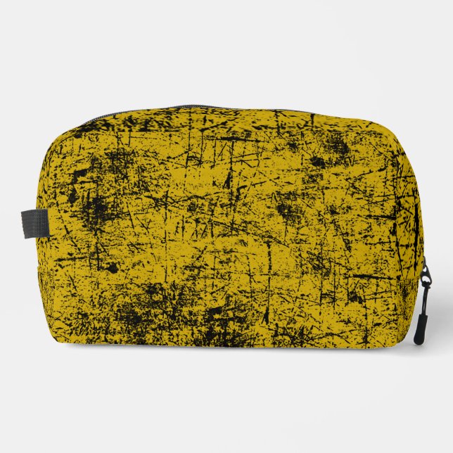 Yellow Grunge Dopp Kit (Front)