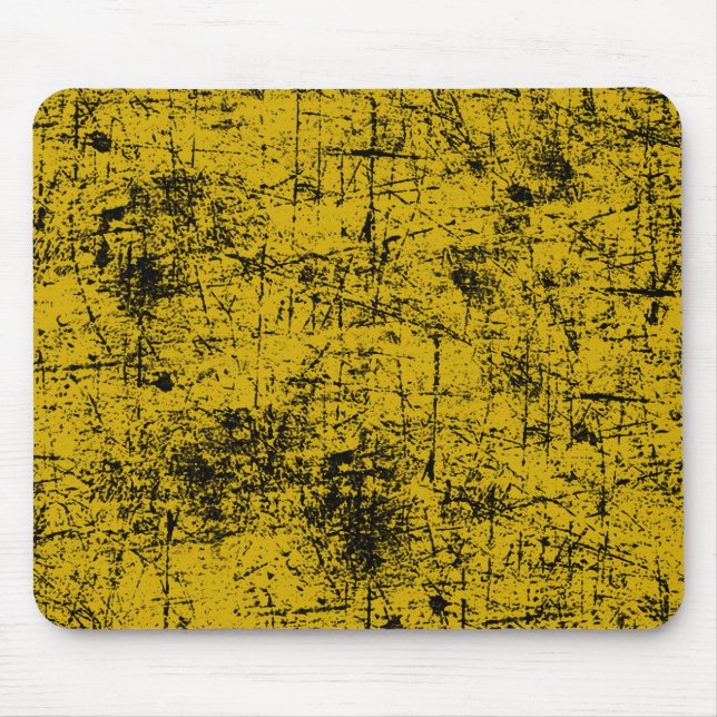 Yellow Grunge Mouse Mat (Front)