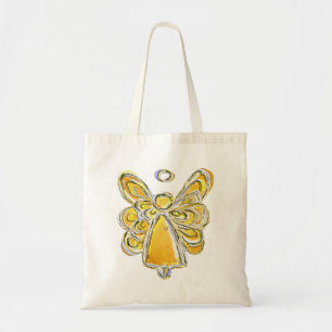 Yellow Guardian Angel Art Custom Tote Bag