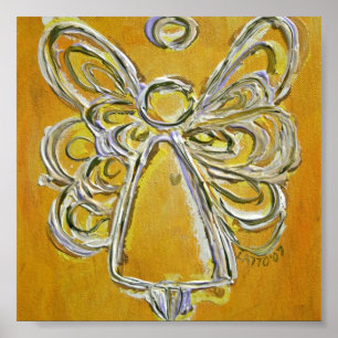 Yellow Guardian Angel Poster Art Prints