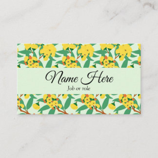 Yellow Gum Tree Flowers Business Card