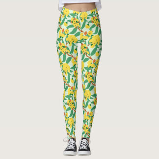 Yellow Gum Tree Flowers Leggings