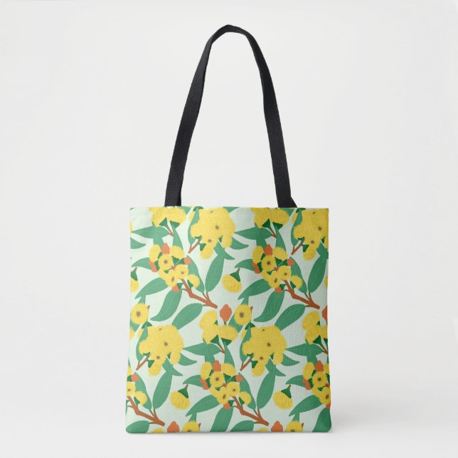 Yellow Gum Tree Flowers Tote Bag (Front)