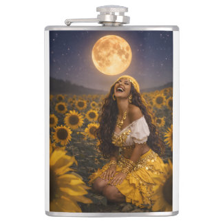 yellow gypsy hip flask