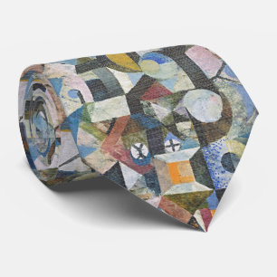 Yellow Half Moon - Abstract Fine Art Tie