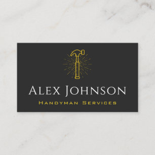 Yellow Hammer Handyman Tool Home Remodeling Repair Business Card