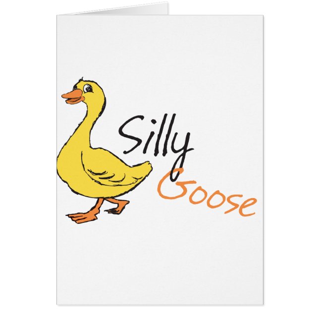 Yellow Hand Drawn Silly Goose Baby Goose Cartoon (Front)