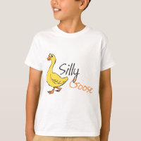 Yellow Hand Drawn Silly Goose Baby Goose Cartoon