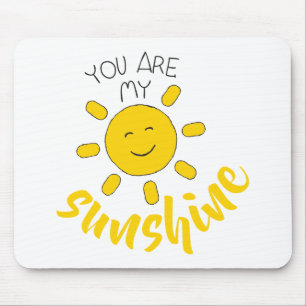 Yellow Hand Drawn Sun Hello Sunshine Image Sun Art Mouse Mat