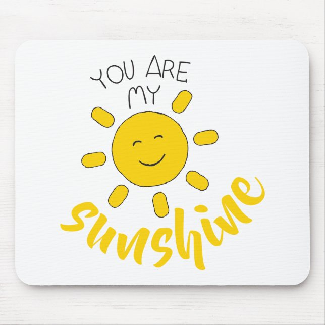 Yellow Hand Drawn Sun Hello Sunshine Image Sun Art Mouse Mat (Front)