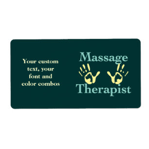 Yellow Hand Prints Label