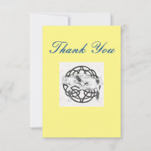Yellow Handfasting Thank You Card