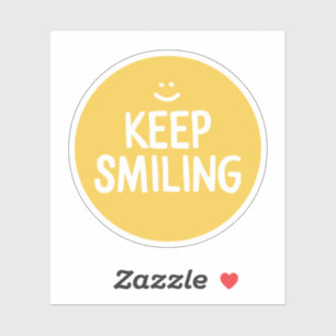 Yellow Happiness Quote Keep Smiling