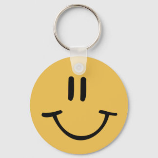 Yellow Happy Face Key Ring