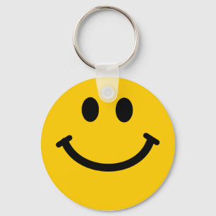Yellow happy face keychain