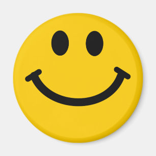Yellow happy face magnet