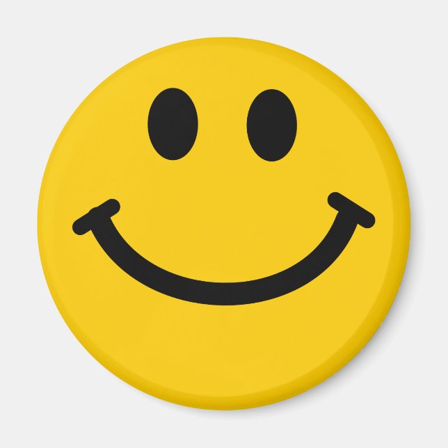 Yellow happy face magnet (Front)