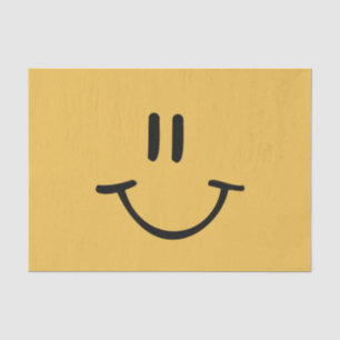 Yellow Happy Face Tissue Paper