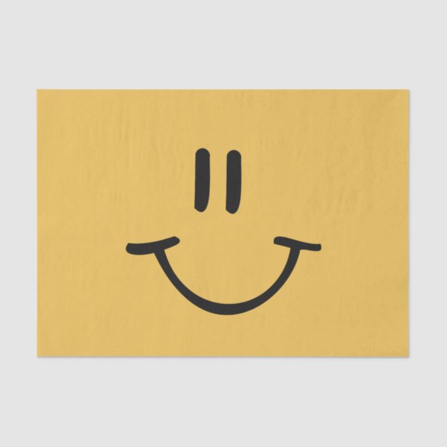 Yellow Happy Face Tissue Paper (Front)