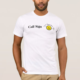 Yellow Happy Ham  Smaller Logo T-shirt + Callsign