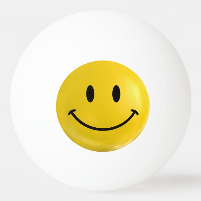 Yellow Happy Ping Pong Ball (Back)