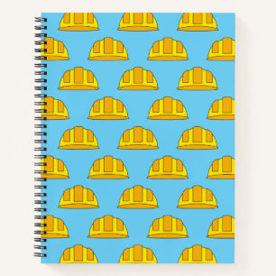 Yellow Hard Hat Cartoon Notebook