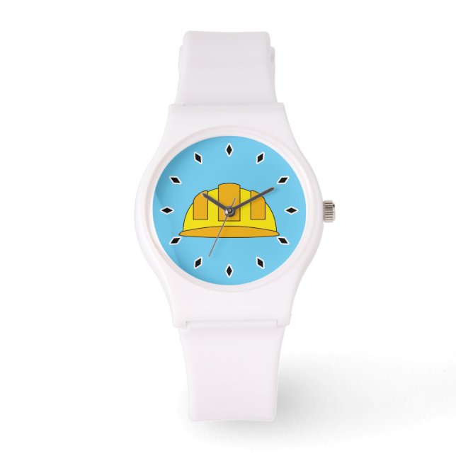 Yellow Hard Hat Cartoon Watch (Front)