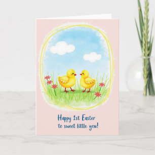 Yellow Hatchlings Easter Card