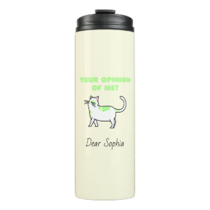 Yellow Haughty Cat   Thermal Tumbler